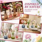40 Pcs Colorful Glass Bud Vases for Wedding, Vintage Multicolor - Image 6