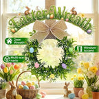 9'' Easter Wreaths for Front Door, 2026 Upgraded Small Easter Wreath, Easter Wreath for Kitchen Cabinets Window, Mini Spring Artificial Spring -Green Decor for Home, Farmhouse (3PCS) - Image 2