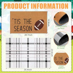 Drydiet 2 Pcs Football Layered Doormats Fall Football Coir Welcome Mat - Image 3
