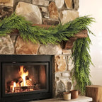 Artificial Christmas Norfolk Pine Garland for Mantle Decor (5 FT,1 PCS) - Image 3