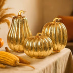 Bdor Mercury Glass Pumpkin Light, Fall Harvest Thanksgiving Halloween Decor - Image 6