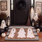 Moucuny 2 Pcs Halloween Ghost Coir Doormat Outdoor, Non-Slip Backing by Moucuny