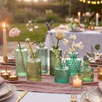 30Pcs Assorted Vintage Bud Vases, Colorful Glass Small Vases Bulk - Image 7