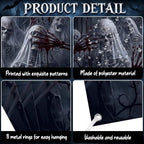 WovWeave 7 x 16 Ft Halloween Garage Door Cover Banner, Skull - Image 3