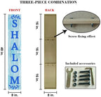 FemiaD Hanukkah Porch Sign Shalom Sign for Front Door 8x48inch Vertical Wooden Hanukkah Porch Sign Happy Hanukkah Porch Décor Standing Hanging Holiday Party Signs Chanukah Wood Welcome Sign for Door - Image 4