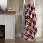 Eddie Bauer - Throw Blanket, Ultra-Soft Plush Bedding with Faux Shearling Reverse, Blanket for Couch & Bed (Parkwood Plaid Red, 50" x 70") - Image 2