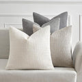 MIULEE Neutral Decorative Pillow Covers 20x20 Inch Set of 4 Modern Grey by MIULEE