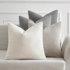MIULEE Neutral Decorative Pillow Covers 20x20 Inch Set of 4 Modern Grey by MIULEE