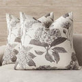 Foindtower Set of 2 Linen Floral Vintage Throw Pillow Covers Neutral Accent Decorative Cushion Covers Farmhouse Boho Home Decor for Sofa Chair Couch Bedroom Living Room,20×20 Inch,Light Gray by Foindtower