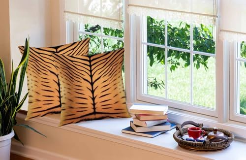 TOMWISH Tiger Stripe Texture Print Throw Pillow Covers 26x26 in Set of 2 - Image 5