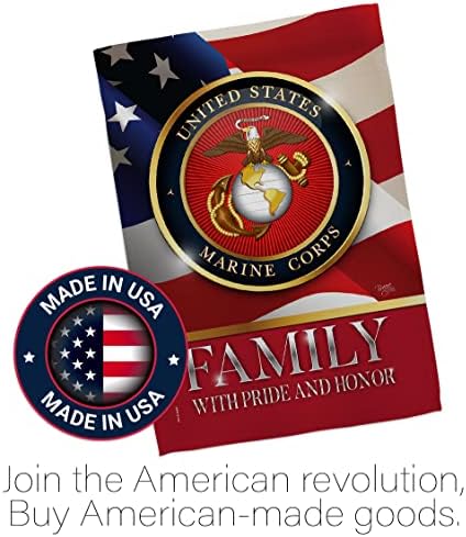 US Marine Family Honor House Flag - Armed Forces Corps USMC Semper Fi United State American Military Veteran Retire Official - Banner Small Garden Yard Gift Double-Sided Made In USA 28 X 40 - Image 5