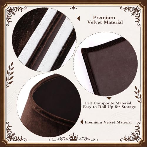 Skylety Chocolate Brown Velvet Christmas Tree Collar 24‘’ Tree Base Cover - Image 3