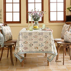 ISAENNE Designer Vintage Rectangular Printed Tablecloth,71"x55" - Image 3