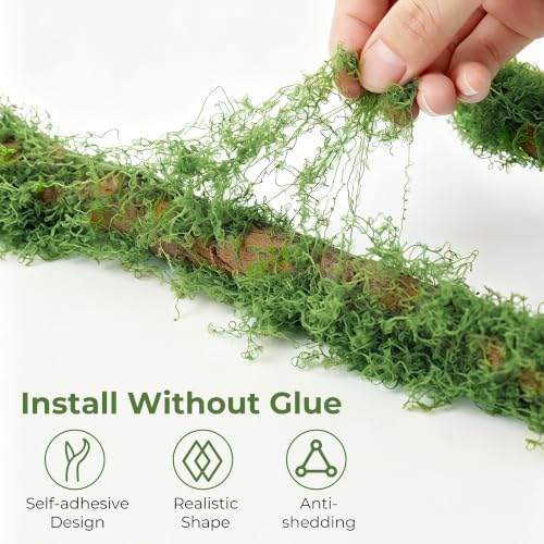 Artificial Moss Tree Branches, 2 Pack 118" Bendable Fake Jungle Vines - Image 4