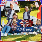 Amyhill 1 Pcs Patriotic 4th of July Outdoor Decor Daisy Metal Garden Stakes Memorial Day Welcome Yard Signs Decorations Garden Stakes for 250th Anniversary Patio Lawn Walkway Outside - Image 5