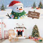 Cute Snowman Garage Door Banner 16x7 Ft - Merry Christmas Sign Design for Family Holiday Decorations - Image 7