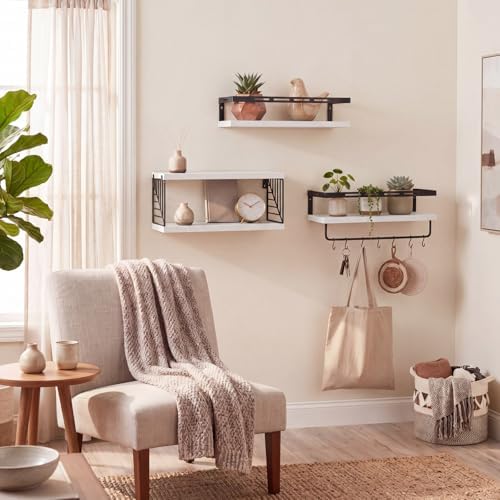 Fixwal Wall Mounted Bathroom Shelves Over Toilet (3+1 White) - Image 6