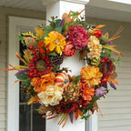 24 Inch Artificial Harvest Fall Wreaths for Front Door,Porch & Entryway - Image 2