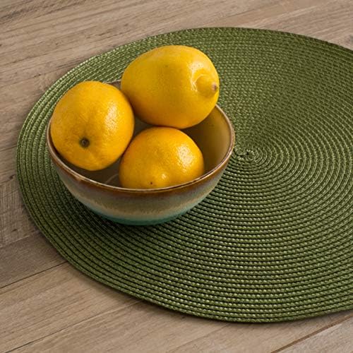 Now Designs Disko Round Placemats, Disko Fir, Set of 4 - Image 2