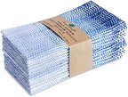FINGERCRAFT Cloth Napkins Set of 12 Cotton Linen, 20x20 Inch, Blue Ombre by FINGERCRAFT