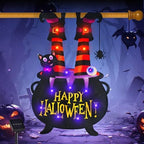 Halloween Lighted Garden Flag, Witch Feet Yard Decor, 28x40 In by FLAGMESAGE