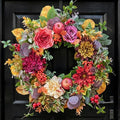 Fall Wreaths for Front Door 24 Inch Autumn Wreath Rustic Thanksgiving Decor by SoomeirWreath