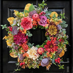 Fall Wreaths for Front Door 24 Inch Autumn Wreath Rustic Thanksgiving Decor by SoomeirWreath