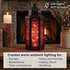 Vela Lanterns Decorative Indoor Moroccan Candle Holder, Red, M, 6-Pack - Image 2