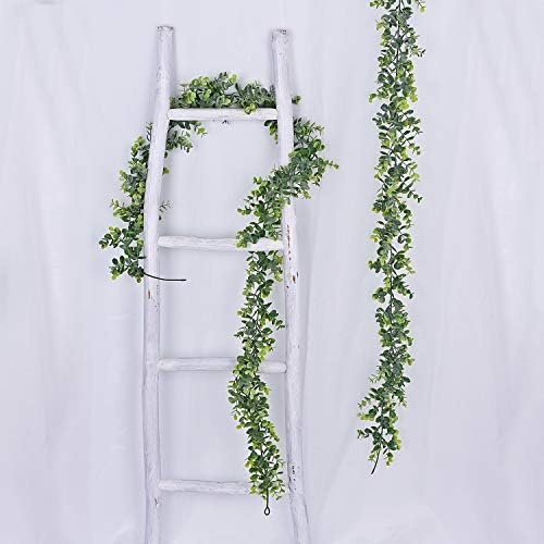 Lvydec 6 Pack Artificial Eucalyptus Garland, Fake Eucalyptus Greenery Garland Wedding Backdrop Arch Wall Decor, 6 Feet/Strand Fake Hanging Plant for Table Festival Party Decoration - Image 2