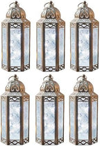 Vela Lanterns Decorative Indoor LED Candle Holder, White Gold, M, 6-Pack by VelaCandleLanterns