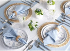 Solino Home 100% Linen Table Runner White, Classic Hemstitch 14 x 156 in - Image 3
