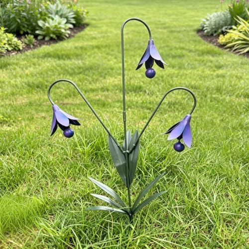 Triple Bluebells Garden Stake - Image 4