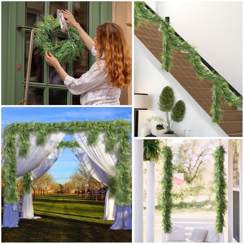 Fake Hanging Plants 15Pc-20 Artificial Ivy Vines, UV Resistant Greenery Ivy Leaves Garland with Flowers for Wedding Outdoor Decoration Home Indoor Wall Décor - Image 7
