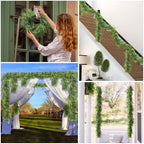 Fake Hanging Plants 26Pc-20 Artificial Ivy Vines, UV Resistant Greenery Ivy Leaves Garland with Flowers for Wedding Outdoor Decoration Home Indoor Wall Décor - Image 7