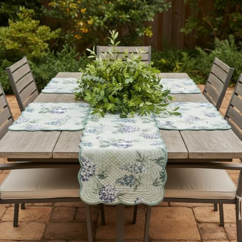 Ivory Sage - Bloom Collection Luxury Handcrafted Runner (Reversible) Cotton Quilted Fabric Machine Washable – Elegant Home Decor – 14 x 72 inches - Image 4