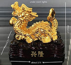 Betterdecor Gold Color Feng Shui 12 Chinese Zodiac Animal Statue Figurine Home Office Decoration and Gift for New Year Holidays and Birthday (Zodiac Dragon) - Image 4