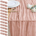 Cheesecloth Table Runner 10FT 12Pcs Dusty Pink Boho Gauze Sheer Runners by Xiomot