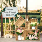 6 Pcs Wooden Crates for Display, Nesting Wood Crate for Storage, 6 Size - Image 5