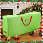 9 ft Christmas Tree Storage Bag Heavy Duty 420D Oxford Artificial Christmas Tree Bag with Reinforced Handles Dual Zippers Card Slot Wide Opening Extra Large Storage Container, Green - Image 6