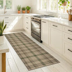 JTJ Easy Jute 2x6 Outdoor Runner Rug, Sage Green Plaid, Washable - Image 3