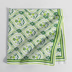 FINGERCRAFT Cloth Napkins Set of 12 Cotton Linen, 20x20 Inch, Damask Green - Image 3