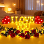 Honoson 10 Pcs I Love You LED Sign Heart Decor Anniversary Valentine's - Image 2