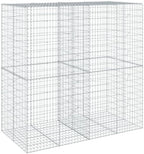 vidaXL Gabion Basket with Cover 78.7"x39.4"x78.7" Galvanized Iron - Image 7