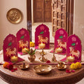 DoubleFill 24 Pack Indian Decorations for Pooja Candle Holder, Kamdhenu Cow by DoubleFill