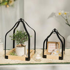 Romadedi Rustic Wood Lantern Set of 2, 8.7" & 11.8" Tall - Image 7