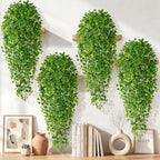 8Pcs Fake Hanging Plants, 32" Artificial Plants Eucalyptus Greenery Vines by Yastouay