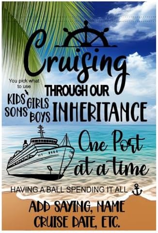 Personalized Custom Cruising Through Our Kids/sons/Girls/Boys Inheritance Magnetic Door Sign Banner, Large Ship Door Decoration for Stateroom, Vacation, Birthday, Anniversary, Holiday by KristaCustomCreations