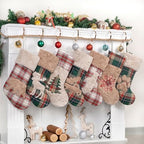LUBOT New 3 Pack Christmas Stocking 20" Red Green Plush Plaid Mix and Match Classic Rustic Farmhouse Country Cotton Fireplace Hanging Xmas Stockings Decorations for Family Holiday Season Decor - Image 6