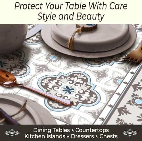 Heat Resistant Table Runner, 53 x 14 Inch - Toscana Design - Image 3
