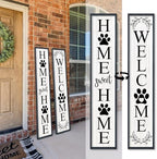 Outdoor Welcome Sign Front Porch Door Decor, 45"X9" Black by Unknown